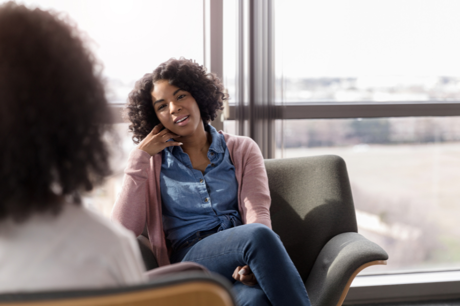 Employee receiving counselling through EAP